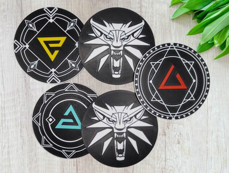 The Witcher Insignia Coasters | Set van 5