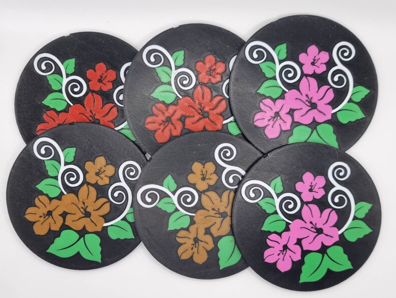Bloemen glasonderzetters