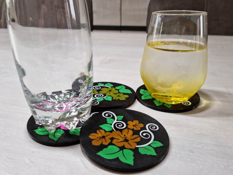 Bloemen glasonderzetters