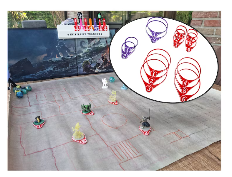 Initiative tracker for RPG boardgames | Optional add-ons