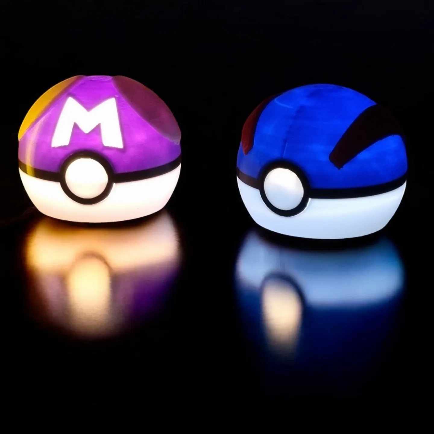 Pokéballs | Optioneel met verlichting | Set van 4