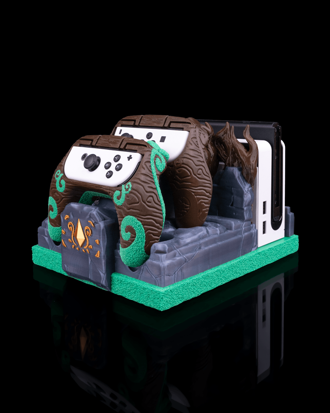 Mossy Shrine | Nintendo Switch Console-, en Controllerhouder