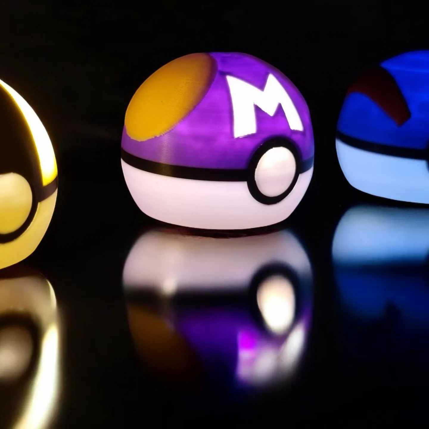 Pokéballs | Optioneel met verlichting | Set van 4