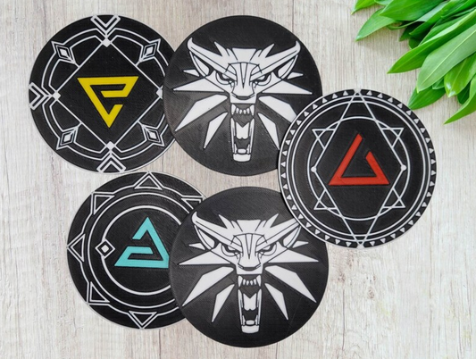 The Witcher Insignia Coasters | Set van 5