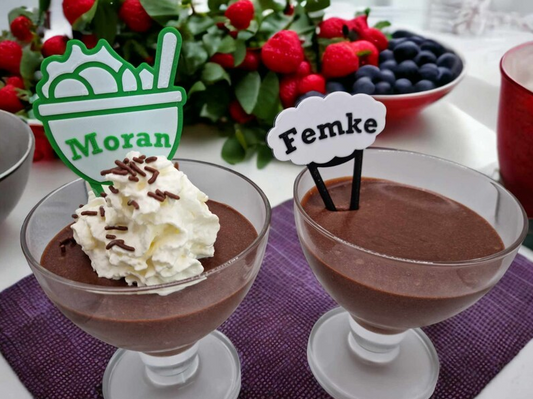 Dessert naambord toppings