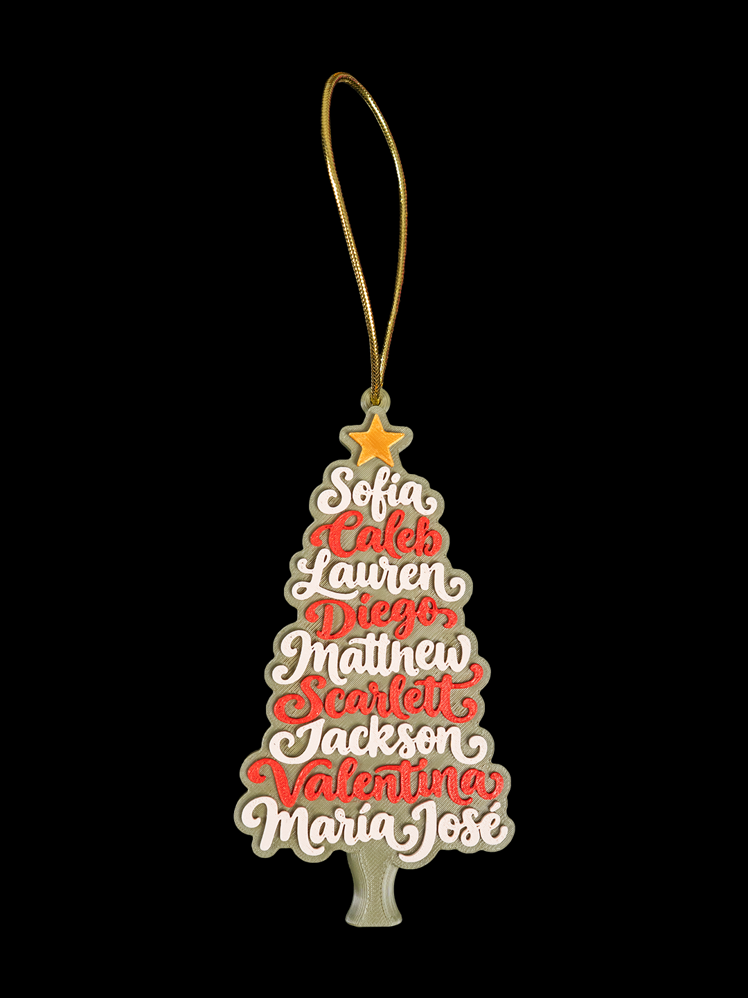 Kerstboomhanger | Met gepersonaliseerde namen