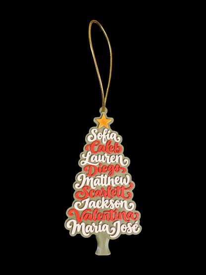Kerstboomhanger | Met gepersonaliseerde namen