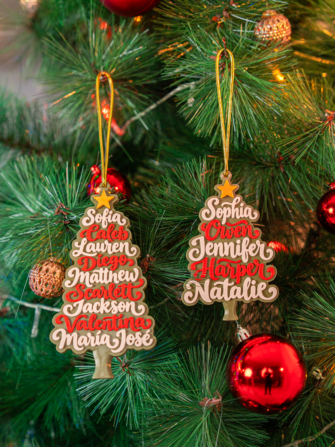 Kerstboomhanger | Met gepersonaliseerde namen
