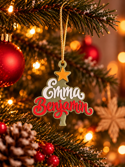 Kerstboomhanger | Met gepersonaliseerde namen