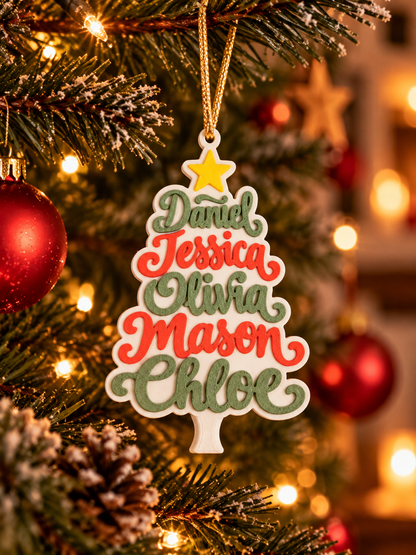 Kerstboomhanger | Met gepersonaliseerde namen