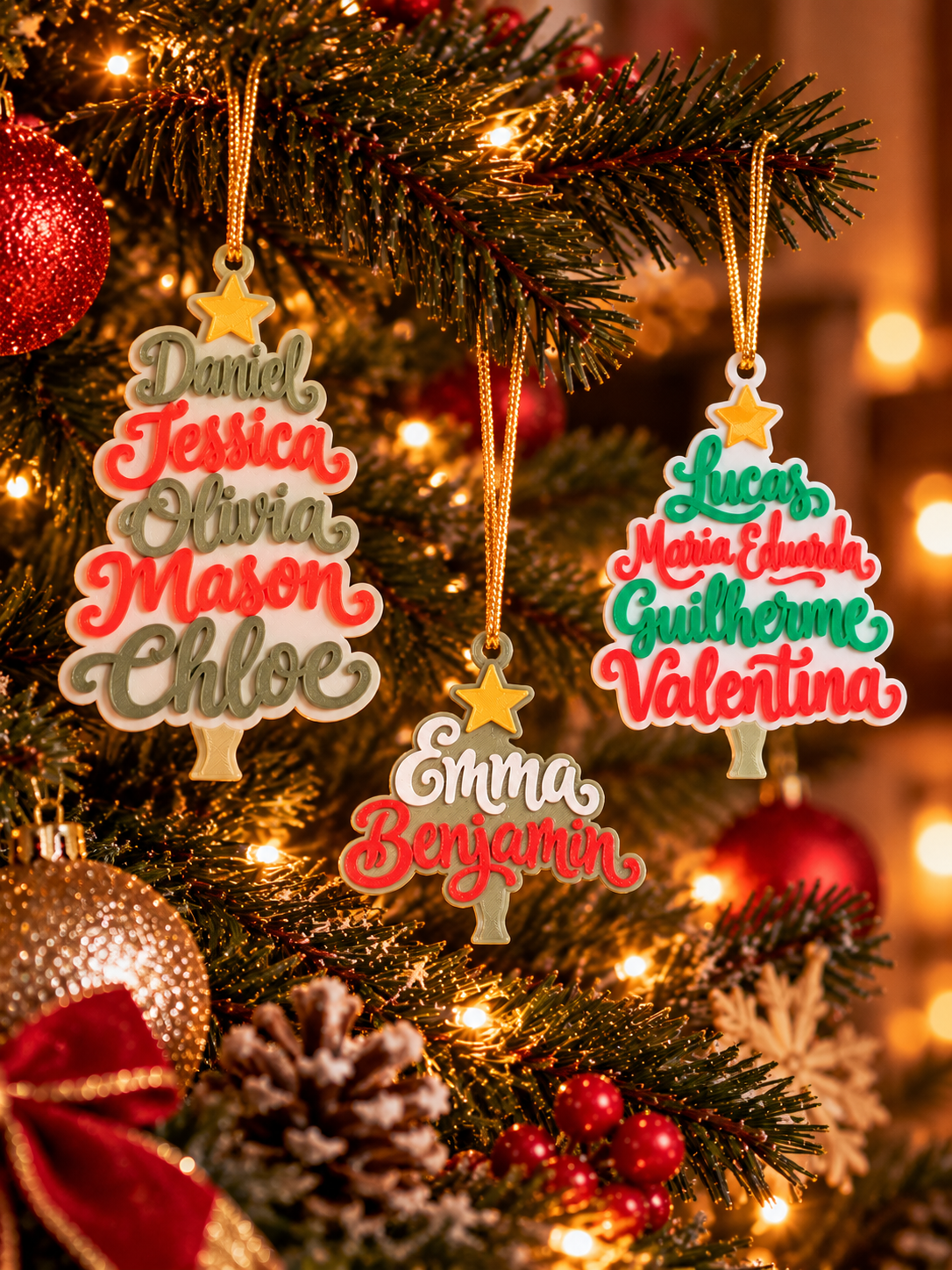 Kerstboomhanger | Met gepersonaliseerde namen
