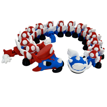 Plumber (red) Dragon | Articulated Dragon