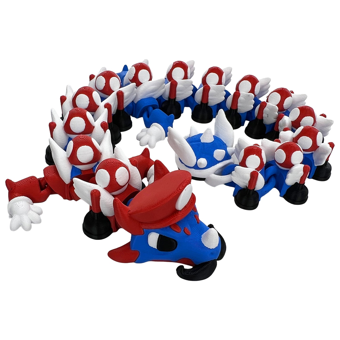 Plumber (red) Dragon | Articulated Dragon