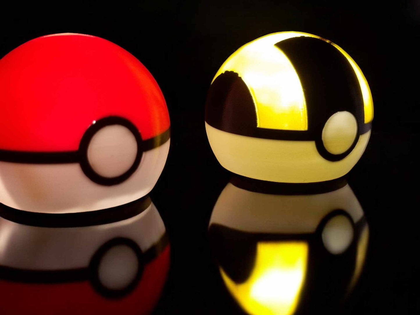 Pokéballs | Optioneel met verlichting | Set van 4